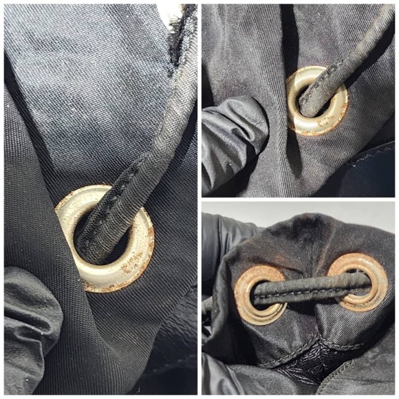 Authentic PRADA Vintage Tessuto Nylon Vela Cinch Backpack Black - Picture 10 of 13